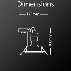 Lot de 5 Spots Encastrés Metal brossé - ORIENTABLE - Dimmable - Ampoule LED GU10 incluses - cons. 5W (eq. 50W) - Blanc chaud