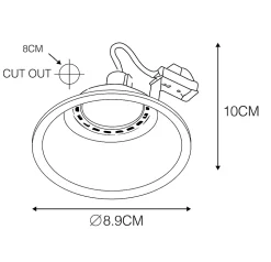Lot de 12 spots encastrés modernes noirs - Dept