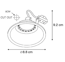 Lot de 6 spots encastrés modernes blancs - Dept
