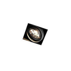 Lot de 6 spots encastrés noirs GU10 AR70 sans bordure - Oneon