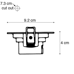 Lot de 3 spots encastrés noirs avec LED à intensité variable 3 niveaux - Miu