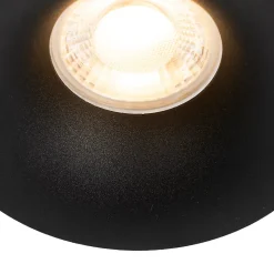 Lot de 6 spots encastrés noirs GU10 50 mm - Gijs