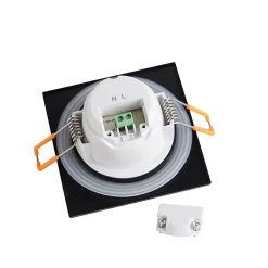 Lot de 6 spots encastrés noirs avec LED à intensité variable 3 niveaux IP65 - Simply