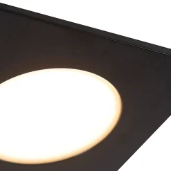 Lot de 6 spots encastrés noirs avec LED à intensité variable 3 niveaux IP65 - Simply