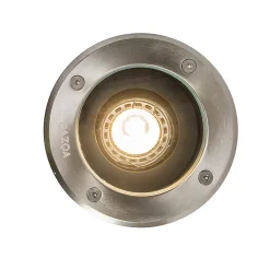 Lot de 3 spots encastrés pour extérieur en acier orientables IP65 - Delux