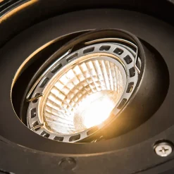 Lot de 3 spots encastrés pour extérieur en acier orientables IP65 - Delux