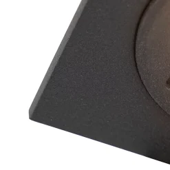 Lot de 3 spots encastrés pour salle de bain noir carré IP44 - Xena