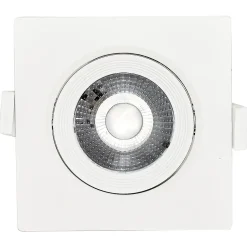 Lot de 10 Spots LED encastrables carré blanc 5W IP20 3000K