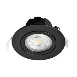 Lot de 10 spots LED encastrables 3en1 rond noir 7W IP20 Dimmable