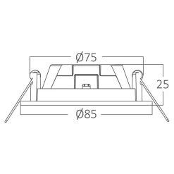 Lot de 10 Spots LED extra plat 3W 4000K IP40