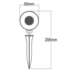 Lot de 2 Spots LED extérieur à piquer Spot de jardin blanc neutre IP65 lumière de jardin
