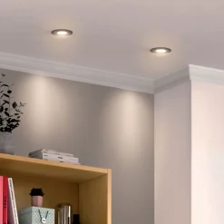 Lot de 5 spots noirs encastrables LED avec ampoules incluses, culot GU10, 345 Lumens, équivalence 50 W, 2700K, Blanc chaud