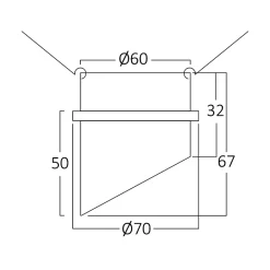 Lot de 5 Supports de spots encastrables biseautés rond GU10 35W Blanc