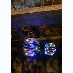 Lot de 2 suspensions spirale solaire 16 LED