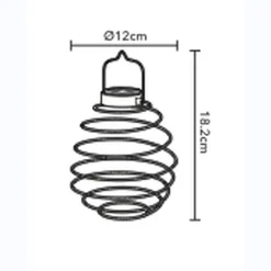 Lot de 2 suspensions spirale solaire 16 LED