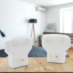 Lot de 2 Veilleuses LED bleues FISHTEC 1W 60x65mm - Prise Secteur - Lumière bleue apaisante