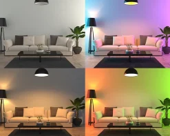 Lot de 4 x Ampoule E27 LED connectée RVB 8,5W 800 lm