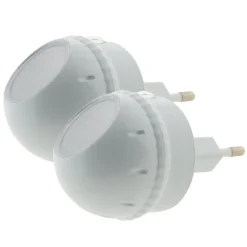 Lot de deux veilleuses LED orientables à 360 degrés