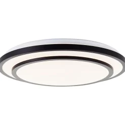 LUCIANO Plafonnier noir/blanc LED intégrée 36W métal/plastique ampoule incluse