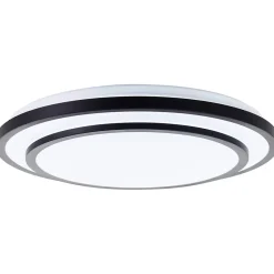 LUCIANO Plafonnier noir/blanc LED intégrée 36W métal/plastique ampoule incluse