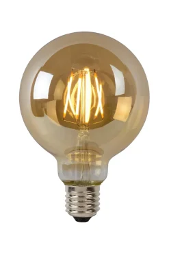 Lucide G95 - Ampoule filament - 9,5 cm - LED Dim. - E27 - 1x5W 2700K - Ambre