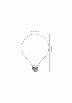 Lucide G80 - Ampoule filament - 8 cm - LED Dim. - E27 - 1x4,9W 2700K - Opalin