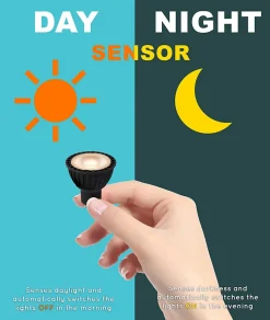 Lucide MR16 - Ampoule led - 5 cm - LED - GU10 - 1x5W 2700K - Détecteur Jour/Nuit - Noir