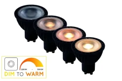 Lucide MR16 - Ampoule led - 5 cm - LED Dim to warm - GU10 - 1x5W 2200K/3000K - Noir