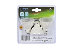 Lucide MR16 - Ampoule led - 5 cm - LED Dim. - GU10 - 3x5W 3000K - Blanc - Ensemble de 3