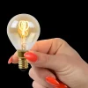 Lucide P45 - Ampoule filament - 4,5 cm - LED Dim. - E14 - 1x3W 2200K - Ambre