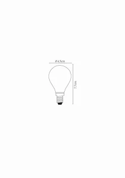 Lucide P45 - Ampoule filament - 4,5 cm - LED Dim. - E14 - 1x4W 2700K - Transparent