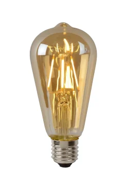 Lucide ST64 - Ampoule filament - 6,4 cm - LED Dim. - E27 - 1x5W 2700K - Ambre
