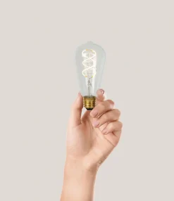 Lucide ST64 - Ampoule filament - 6,4 cm - LED Dim. - E27 - 1x4,9W 2700K - Transparent