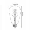 Lucide ST64 Class B - Ampoule filament - 6,4 cm - LED Dim. - E27 - 1x7W 2700K - Transparent