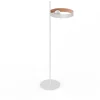 LUMICOM - ALLEY Lampadaire, 1XE27, max 42W, métal, blanc mat/ feuille cuivre, 40cm H165cm