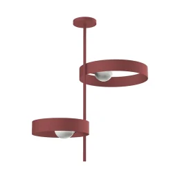 LUMICOM - ALLEY Plafonnier 2XE27, max 42W, métal, rouge cowhide, 40cm