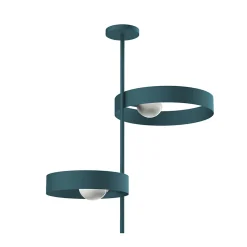 LUMICOM - ALLEY Plafonnier 2XE27, max 42W, métal, bleu méditerranéen, 40cm