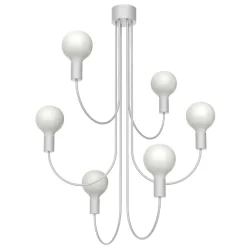 LUMICOM - AMERICA Plafonnier, 6XE27, max 42W, métal, blanc mat, 60cm