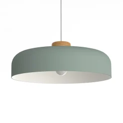 LUMICOM - BOIS Suspension, 1XE27, max 42W, métal, iceberg green/traffic white, D40cm