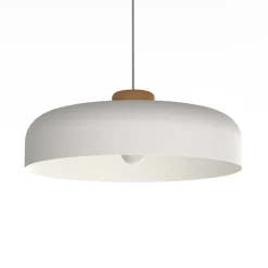 LUMICOM - BOIS Suspension, 1XE27, max 42W, métal, traffic white, D50cm