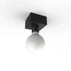 LUMICOM - BOSTON S Plafonnier, 1XE27, max 42W, métal, noir mat, 10X10cm