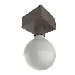 LUMICOM - BOSTON S Plafonnier, 1X E27, max 42W, métal, gris torturelle, 10x10cm