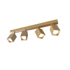 LUMICOM - BRINCK Plafonnier L, 4X GU10, max 33W, métal, anodic gold, L.6cm