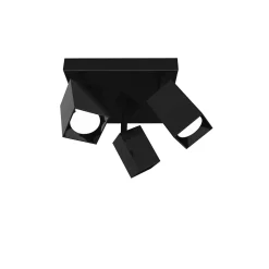 LUMICOM - BRINCK Q Plafonnier, 3X GU10, max 33W, métal, noir brillant, L.25cm