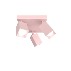 LUMICOM - BRINCK Q Plafonnier, 3X GU10, max 33W, métal, rose, L.25cm