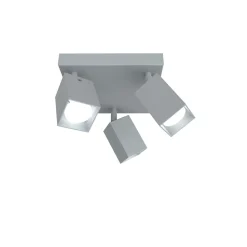 LUMICOM - BRINCK Q Plafonnier, 3X GU10, max 33W, métal, gris, L.25cm