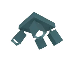 LUMICOM - BRINCK Q Plafonnier, 4X GU10, max 33W, métal, bleu méditerranéen, L.25cm