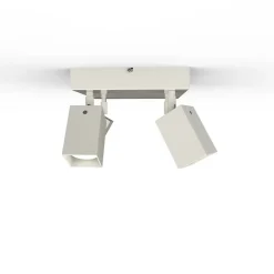 LUMICOM - BRINCK Q Plafonnier, 4X GU10, max 33W, métal, blanc brillant, L.25cm