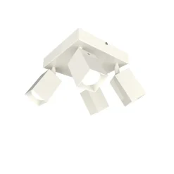 LUMICOM - BRINCK Q Plafonnier, 4X GU10, max 33W, métal, blanc brillant, L.25cm