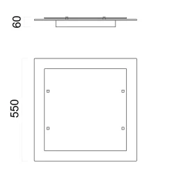LUMICOM - BROOK Plafonnier, 4XE27, max 42W, métal/verre, noir mat, 50x50cm